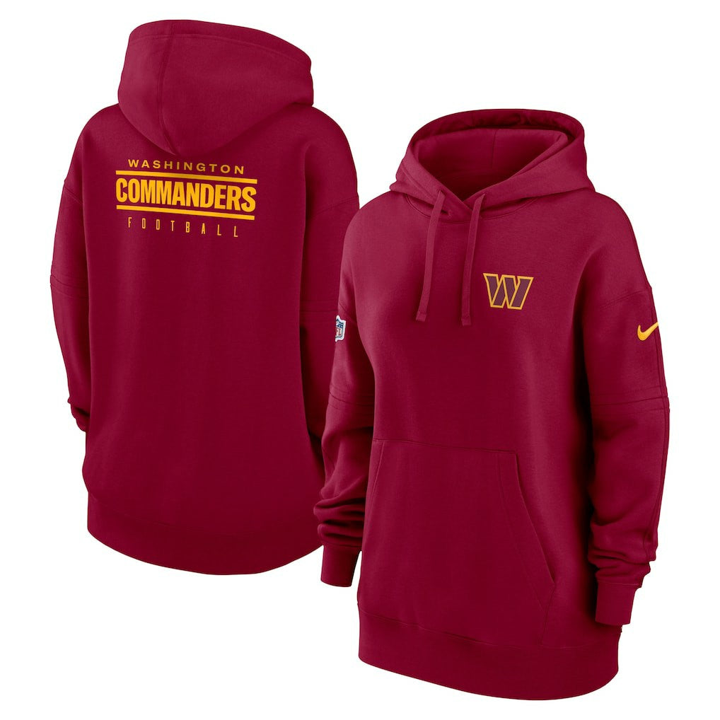 Women's 2023 Sideline Club Fleece Pullover Hoodie - Washington Commanders