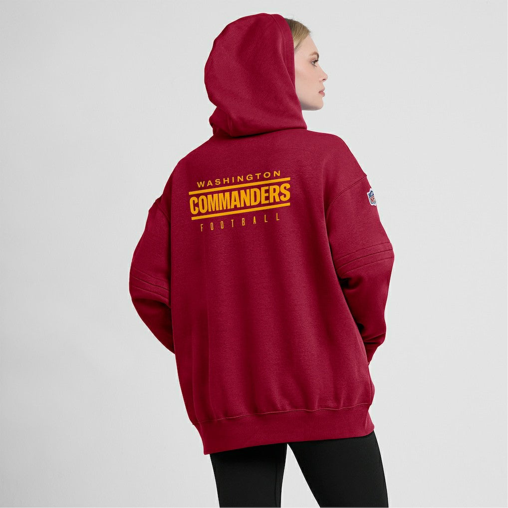 Women's 2023 Sideline Club Fleece Pullover Hoodie - Washington Commanders