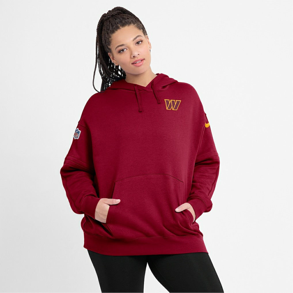 Women's 2023 Sideline Club Fleece Pullover Hoodie - Washington Commanders