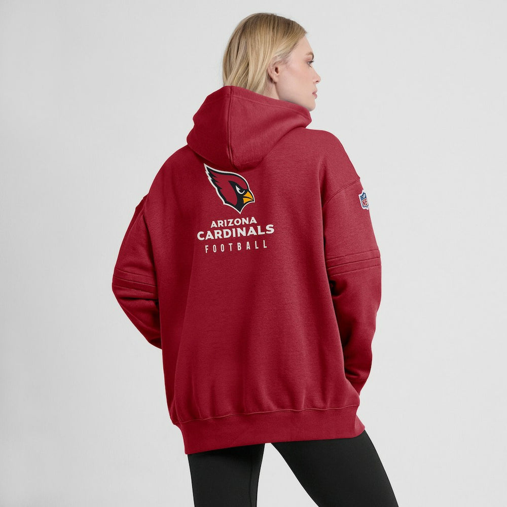 Women's 2023 Sideline Club Fleece Pullover Hoodie - Arizona Cardinals
