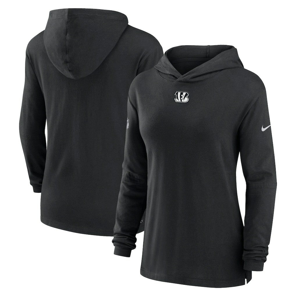 Women's Sideline Performance Long Sleeve Hoodie T-Shirt - Cincinnati Bengals