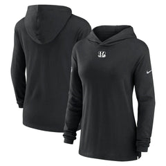 Women's Sideline Performance Long Sleeve Hoodie T-Shirt - Cincinnati Bengals