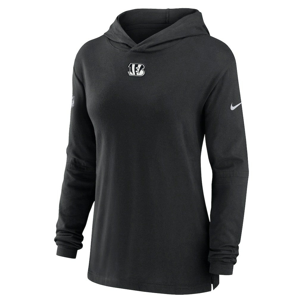 Women's Sideline Performance Long Sleeve Hoodie T-Shirt - Cincinnati Bengals