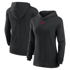 Women's Sideline Performance Long Sleeve Hoodie T-Shirt - Arizona Cardinals