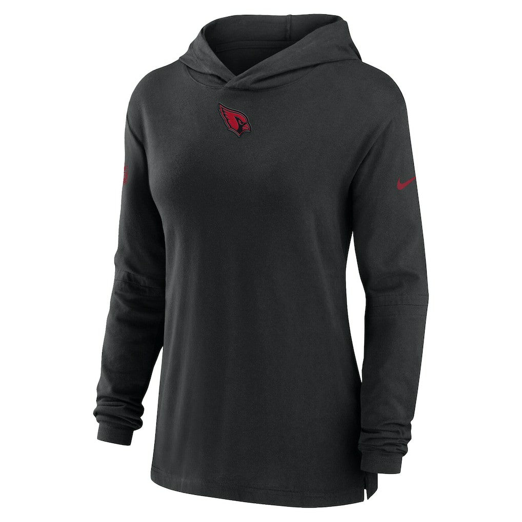 Women's Sideline Performance Long Sleeve Hoodie T-Shirt - Arizona Cardinals