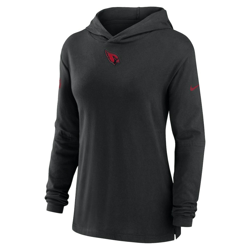 Women's Sideline Performance Long Sleeve Hoodie T-Shirt - Arizona Cardinals