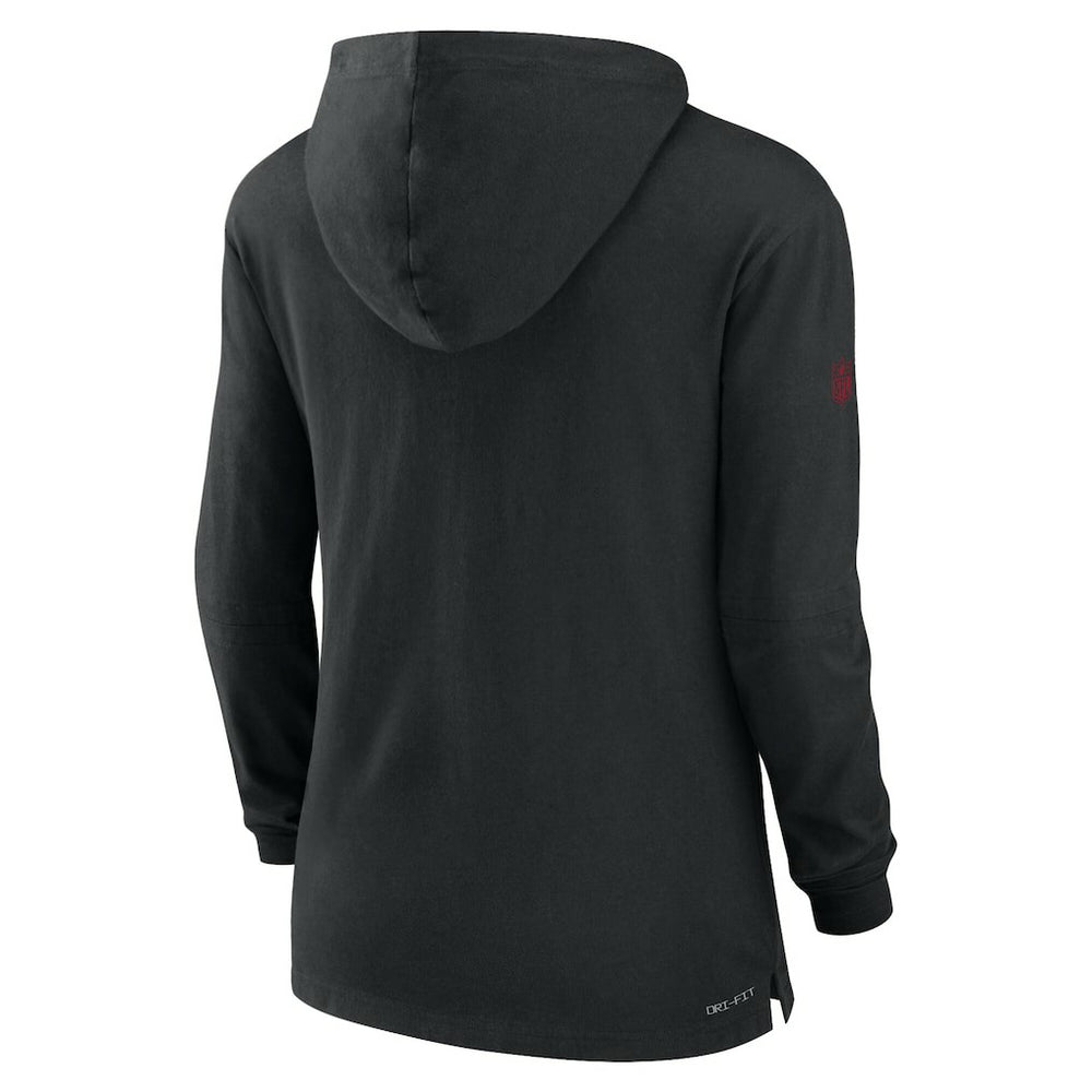 Women's Sideline Performance Long Sleeve Hoodie T-Shirt - Arizona Cardinals