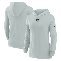 Women's Sideline Performance Long Sleeve Hoodie T-Shirt - Las Vegas Raiders