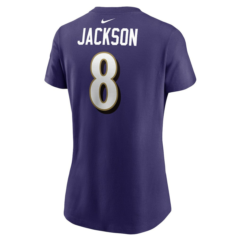 Lamar Jackson  Women's Player Name & Number T-Shirt - Baltimore Ravens