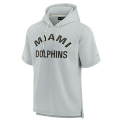 Unisex Elements Super Soft Fleece Short Sleeve Pullover Hoodie - Miami Dolphins