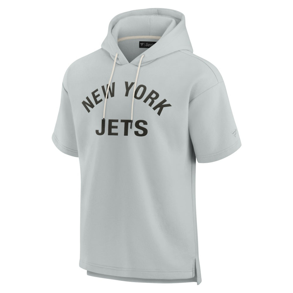 Unisex Elements Super Soft Fleece Short Sleeve Pullover Hoodie - New York Jets