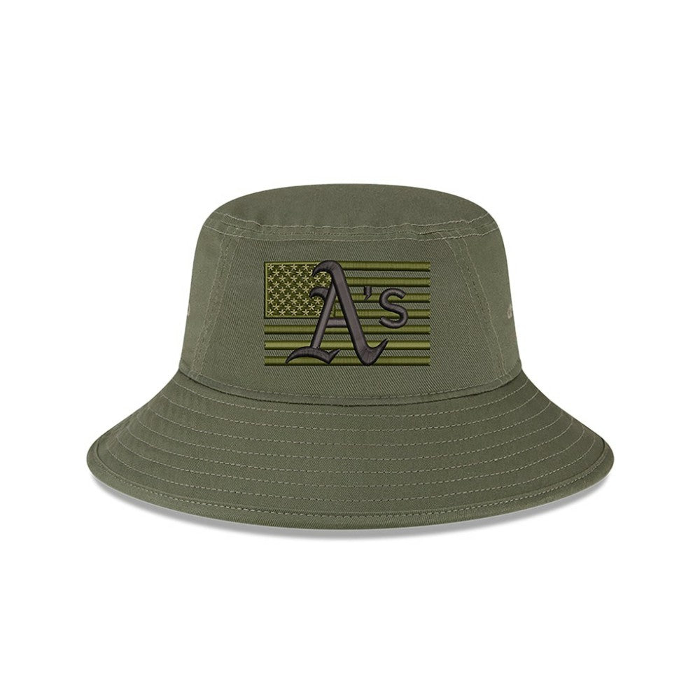 MLB Athletics New Era 2023 Armed Forces Day Bucket Hat