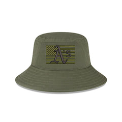 MLB Athletics New Era 2023 Armed Forces Day Bucket Hat
