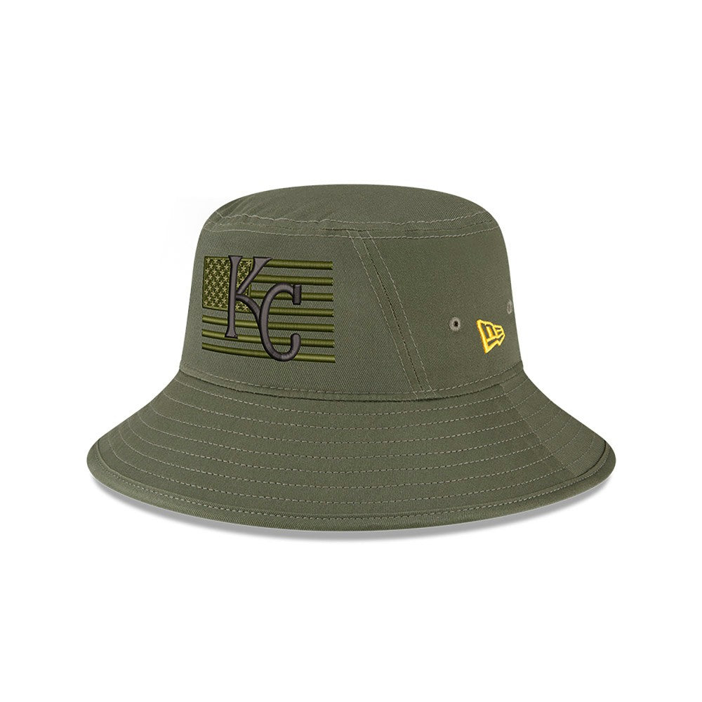 MLB Kansas City Royals New Era 2023 Armed Forces Day Bucket Hat