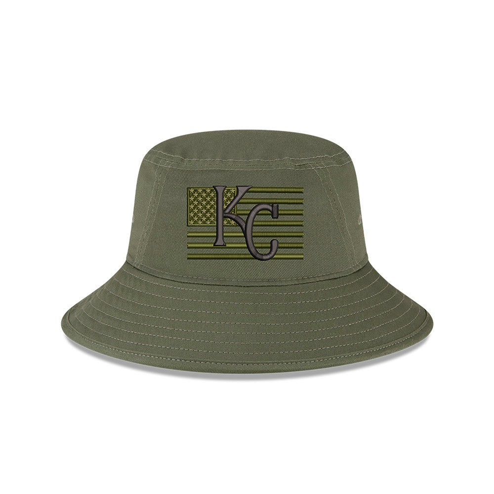 MLB Kansas City Royals New Era 2023 Armed Forces Day Bucket Hat
