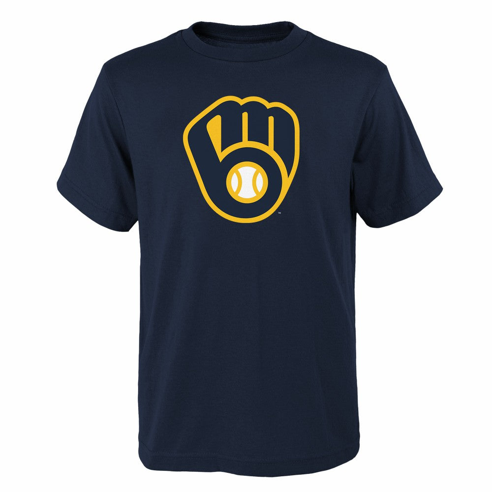 MLB Milwaukee Brewers Youth Logo Primary Team T-Shirt