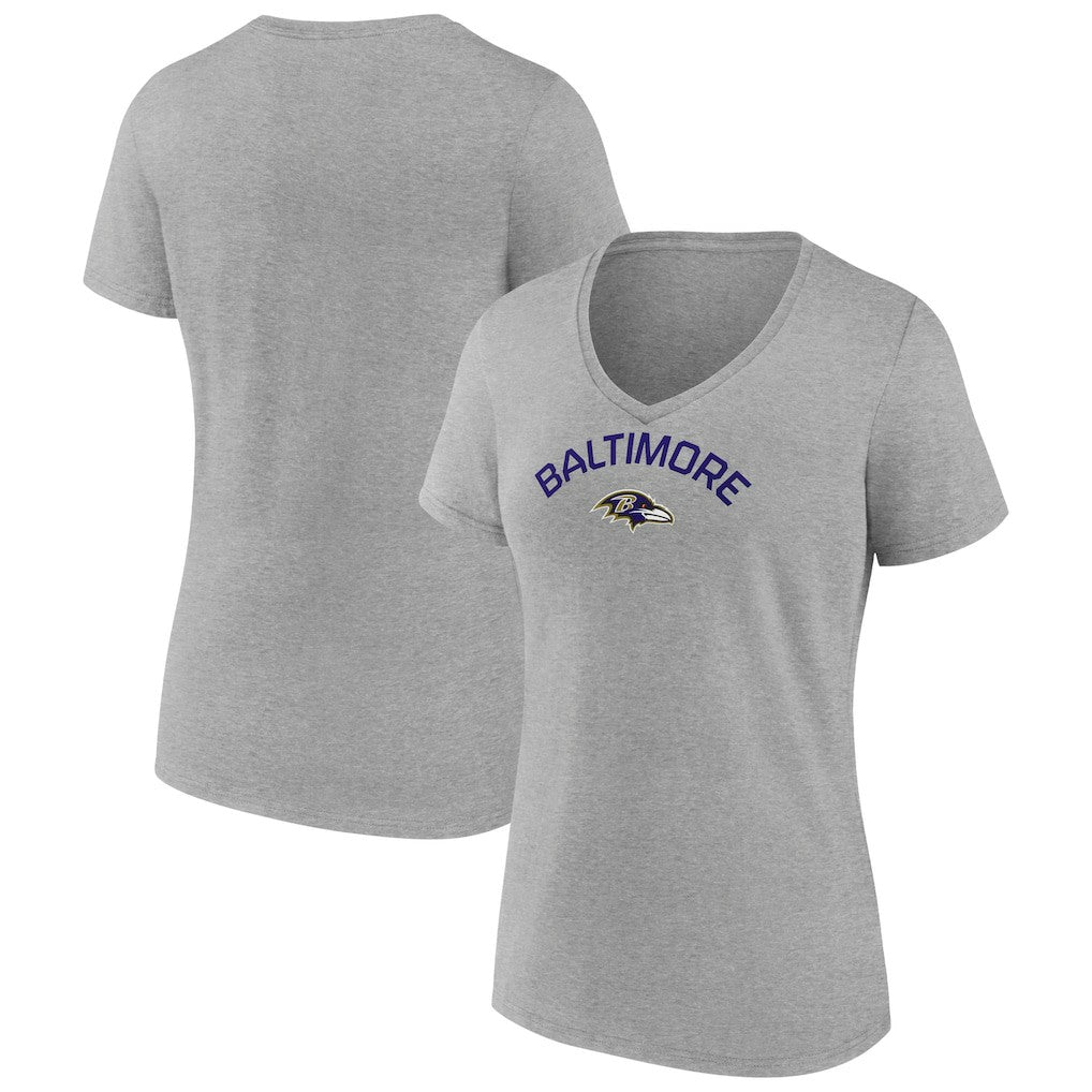 Women's Team Arc V-Neck T-Shirt - Baltimore Ravens