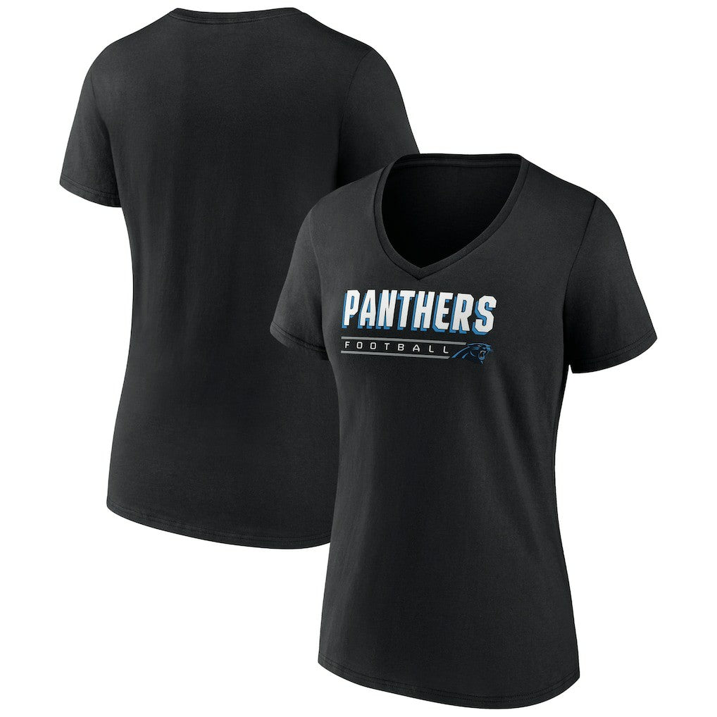 Women's Primary Play V-Neck T-Shirt - Carolina Panthers