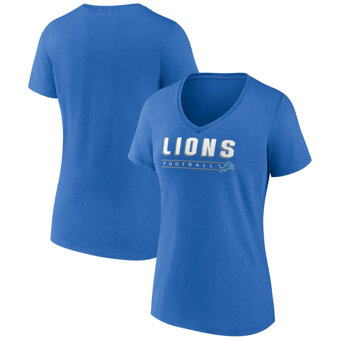 Women's Primary Play V-Neck T-Shirt - Detroit Lions