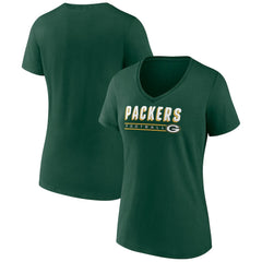 Women's Primary Play V-Neck T-Shirt - Green Bay Packers