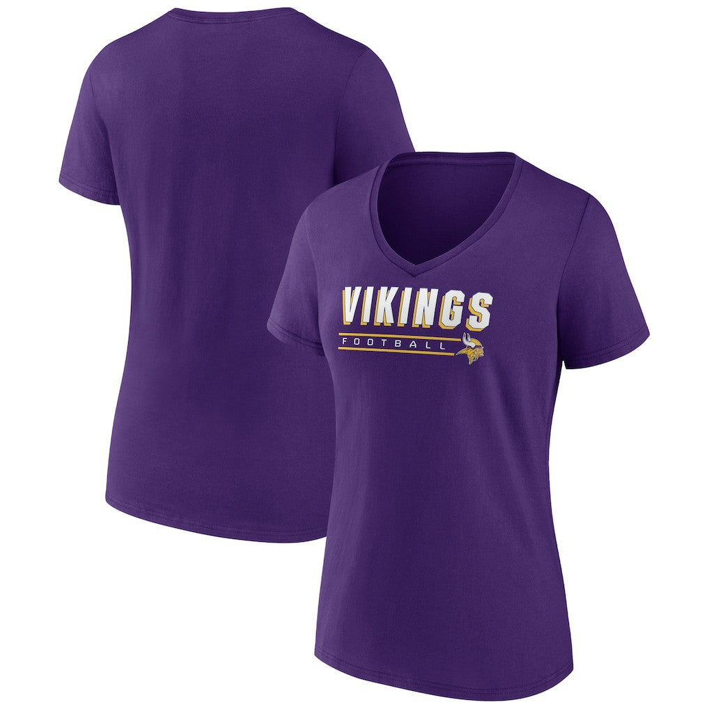 Women's Primary Play V-Neck T-Shirt - Minnesota Vikings