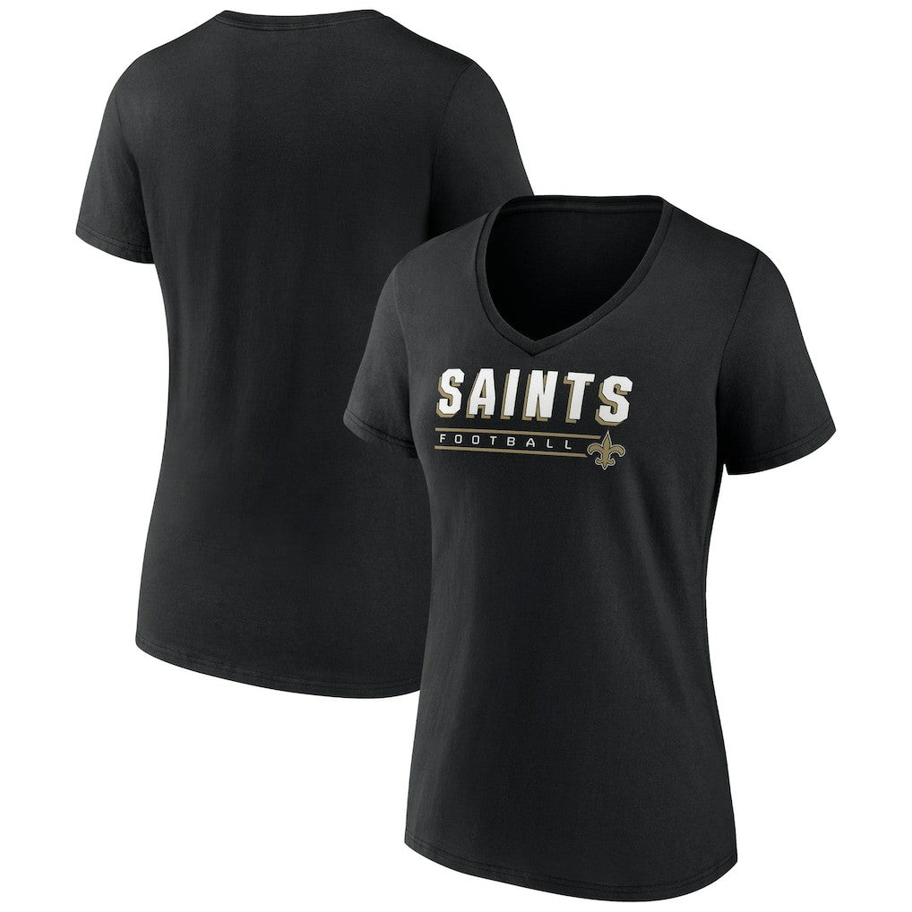 Women's Primary Play V-Neck T-Shirt - New Orleans Saints