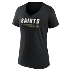 Women's Primary Play V-Neck T-Shirt - New Orleans Saints