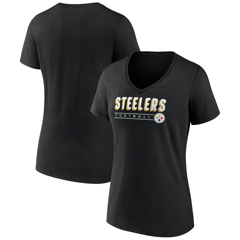 Women's Primary Play V-Neck T-Shirt - Pittsburgh Steelers