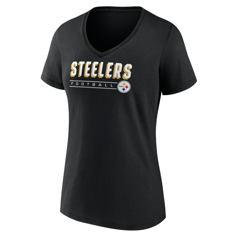 Women's Primary Play V-Neck T-Shirt - Pittsburgh Steelers