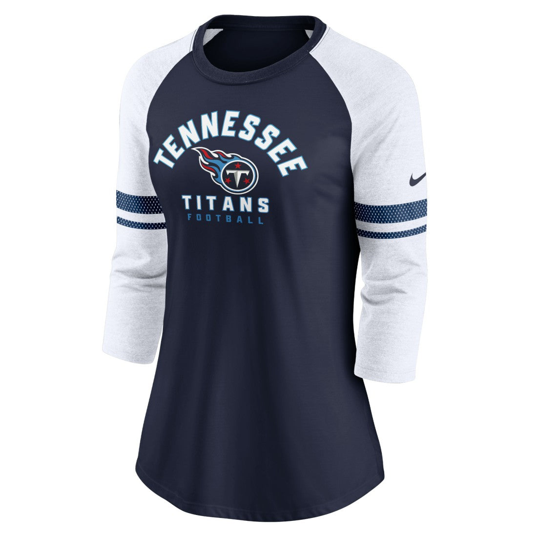 Women's Fashion 3/4-Sleeve Lightweight Raglan Fashion T-Shirt - Tennessee Titans