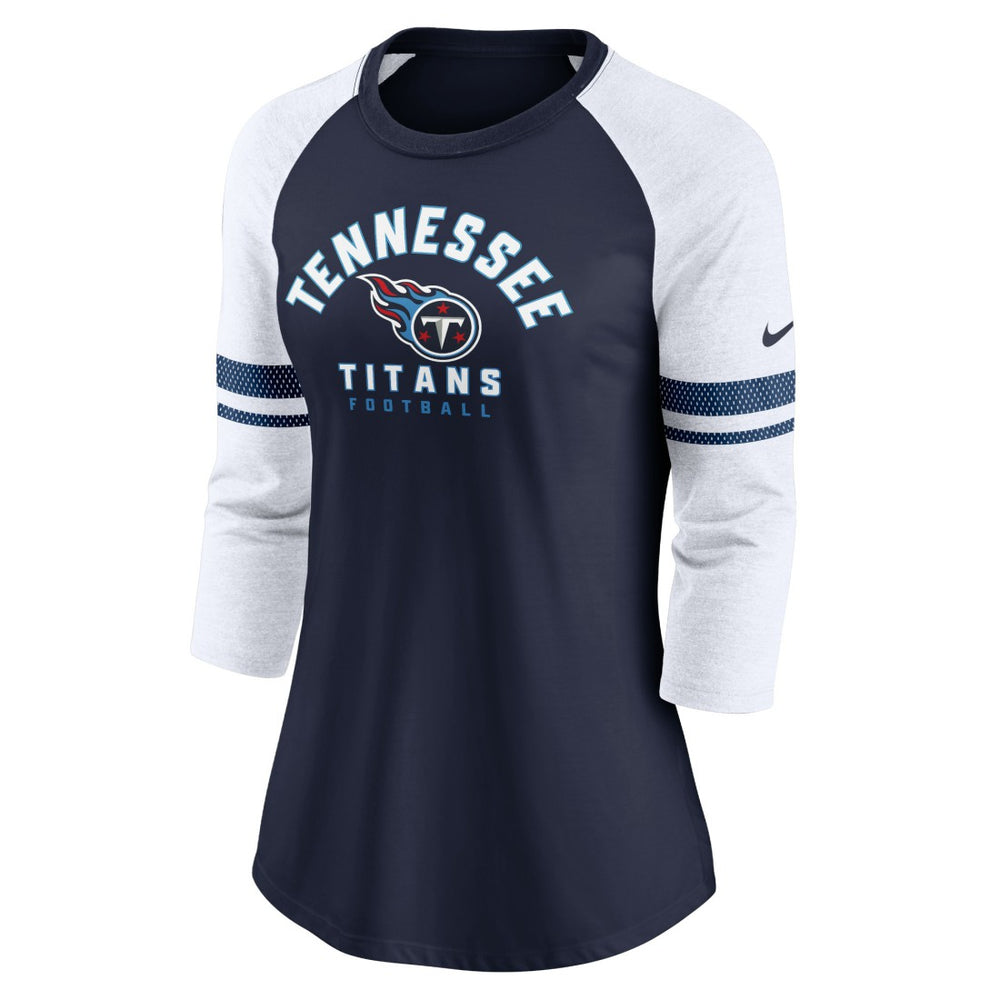 Women's Fashion 3/4-Sleeve Lightweight Raglan Fashion T-Shirt - Tennessee Titans