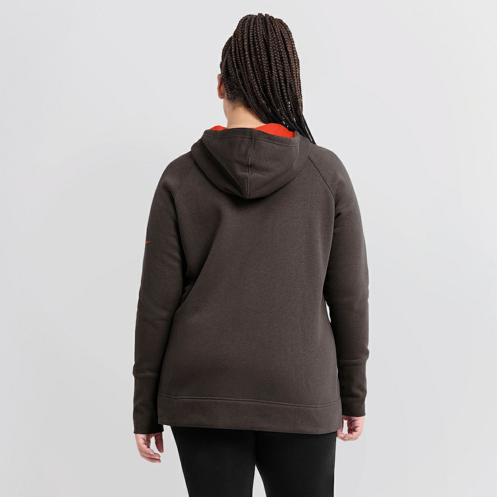 Women's Asymmetrical Raglan Full-Zip Hoodie - Cleveland Browns