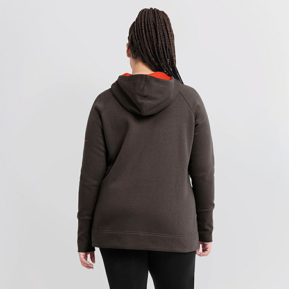 Women's Asymmetrical Raglan Full-Zip Hoodie - Cleveland Browns