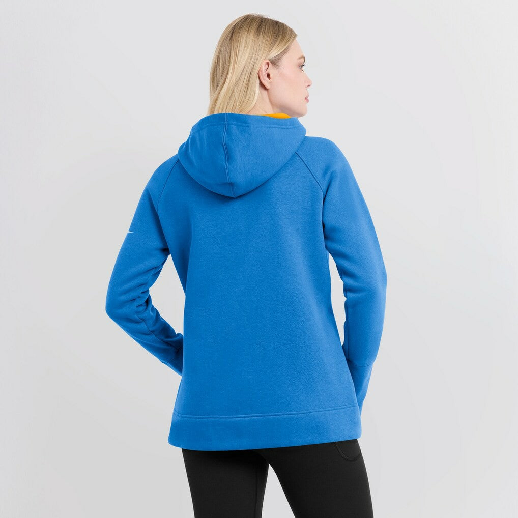 Women's Asymmetrical Raglan Full-Zip Hoodie - Los Angeles Chargers