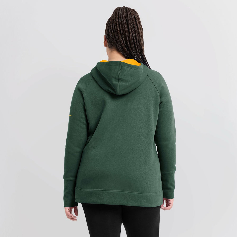 Women's Asymmetrical Raglan Full-Zip Hoodie - Green Bay Packers