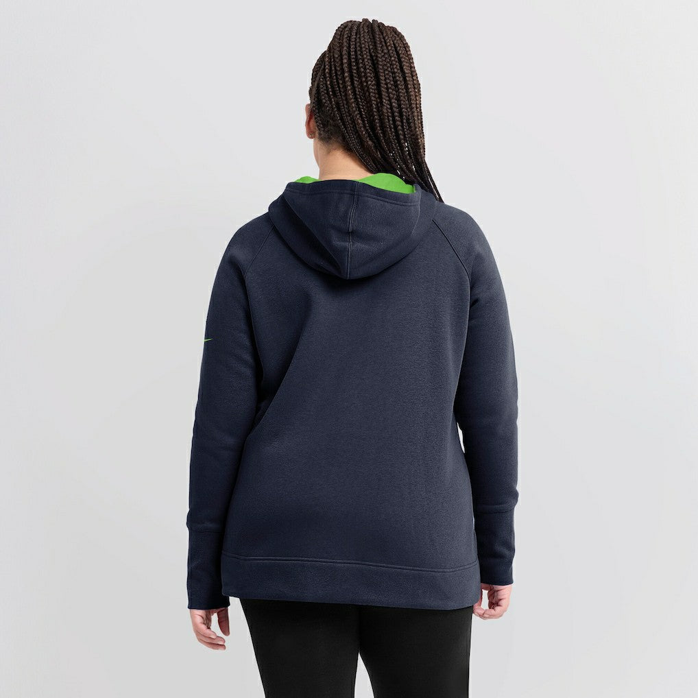 Women's Asymmetrical Raglan Full-Zip Hoodie - Seattle Seahawks