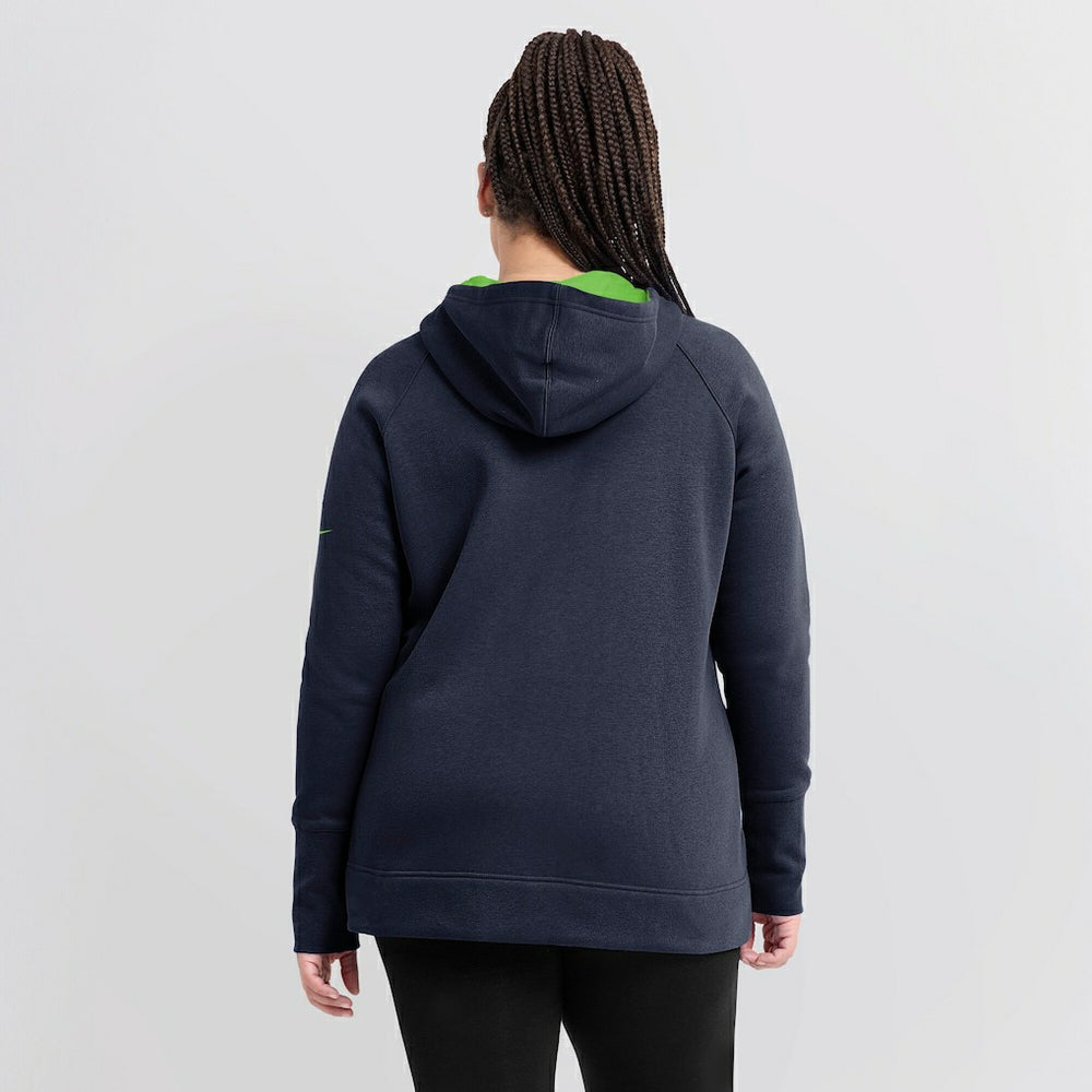 Women's Asymmetrical Raglan Full-Zip Hoodie - Seattle Seahawks
