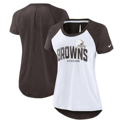 Women's Back Slit Lightweight Fashion T-Shirt - Cleveland Browns