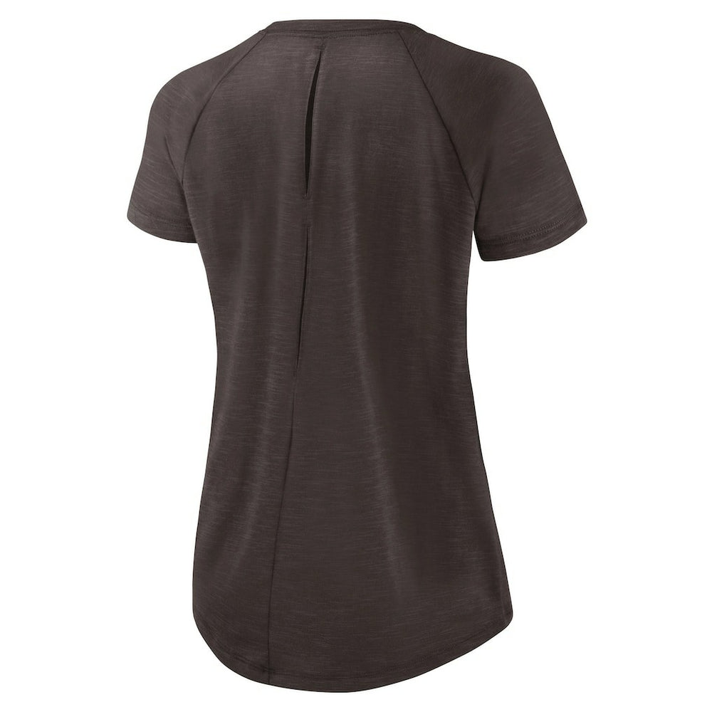 Women's Back Slit Lightweight Fashion T-Shirt - Cleveland Browns