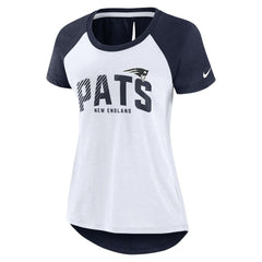 Women's Back Slit Lightweight Fashion T-Shirt - New England Patriots