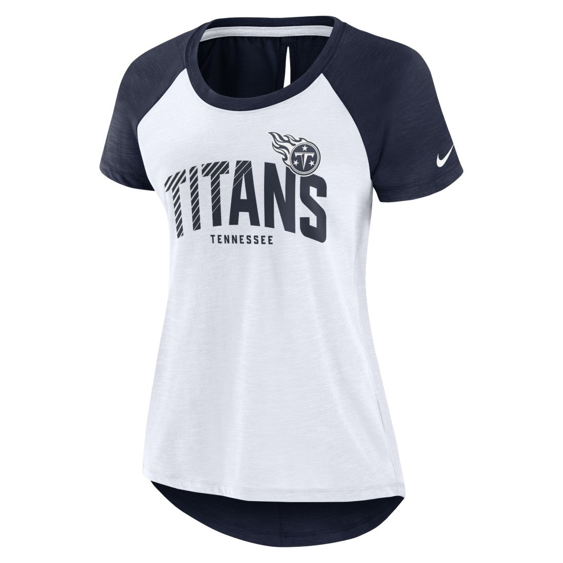 Women's Back Slit Lightweight Fashion T-Shirt - Tennessee Titans