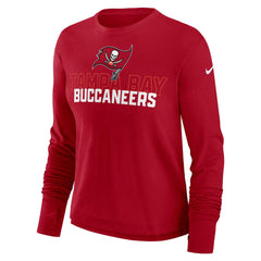Women's Modest Crop Performance Long Sleeve T-Shirt - Tampa Bay Buccaneers