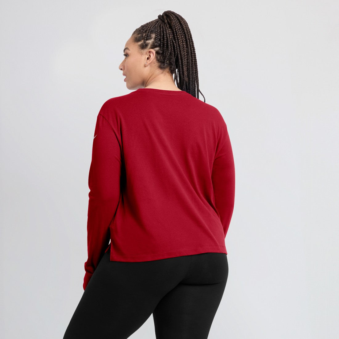 Women's Modest Crop Performance Long Sleeve T-Shirt - Tampa Bay Buccaneers