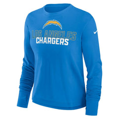 Women's Modest Crop Performance Long Sleeve T-Shirt - Los Angeles Chargers