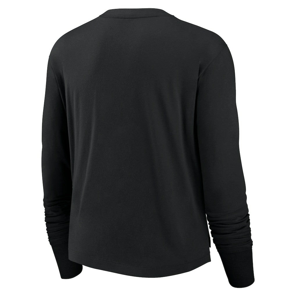 Women's Modest Crop Performance Long Sleeve T-Shirt - Las Vegas Raiders