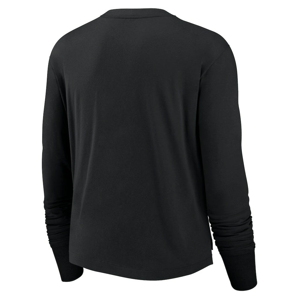 Women's Modest Crop Performance Long Sleeve T-Shirt - Las Vegas Raiders