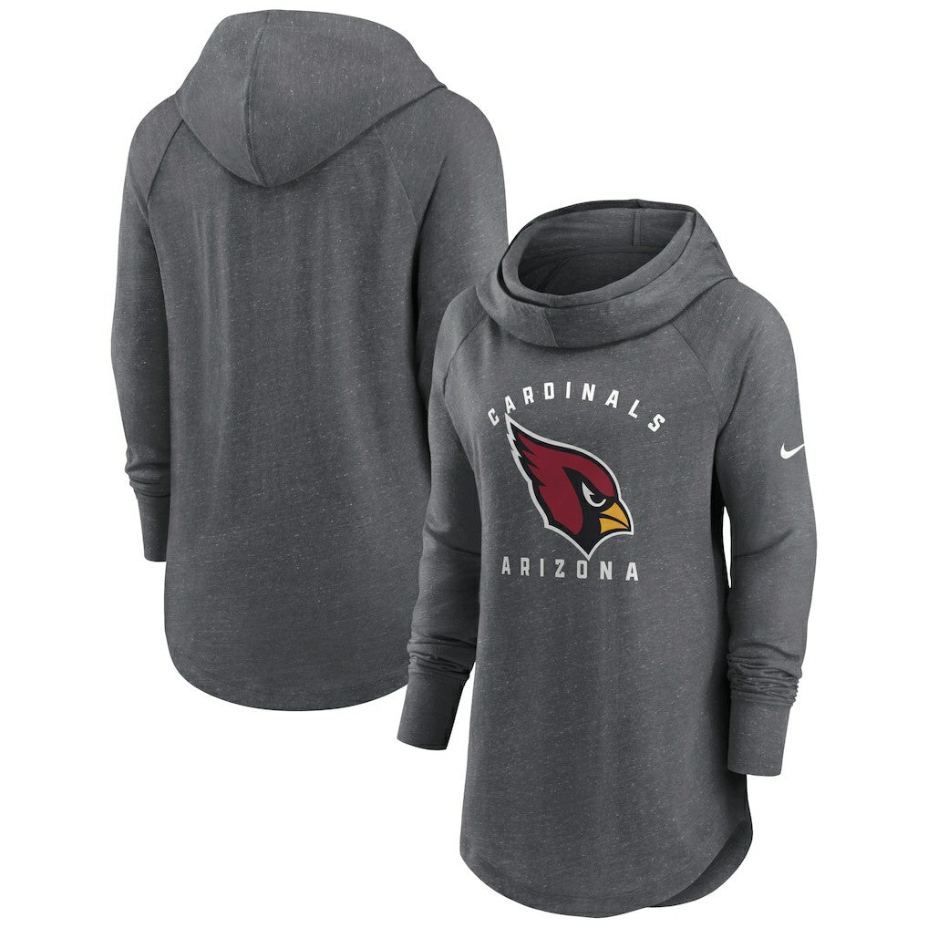 Women's Raglan Funnel Neck Pullover Hoodie - Arizona Cardinals