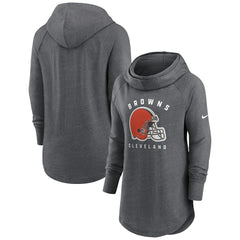 Women's Raglan Funnel Neck Pullover Hoodie - Cleveland Browns