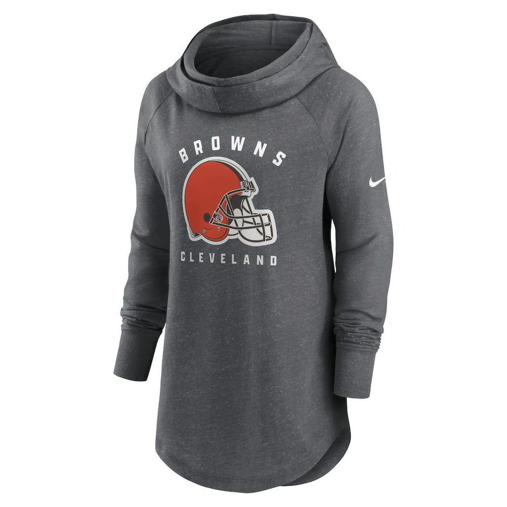 Women's Raglan Funnel Neck Pullover Hoodie - Cleveland Browns