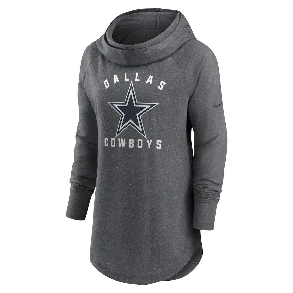 Women's Raglan Funnel Neck Pullover Hoodie - Dallas Cowboys